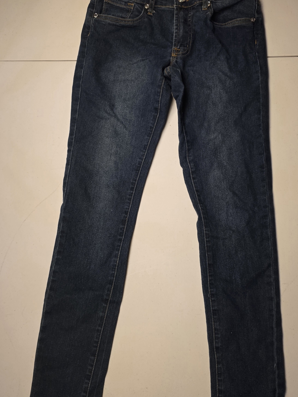 VENUS Women's Skinny Jeans in Dark Blue Denim